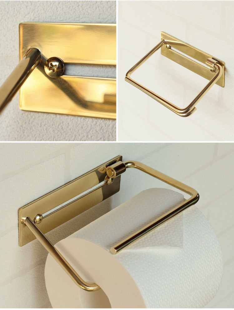 真鍮トイレットペーパーホルダー Fran シングル トイレットペーパー ゴールド クラシック ペーパーホルダー 高級感 トイレ 収納 コンパクト 省スペース 新生活 おしゃれ かわいい 北欧(代引不可)