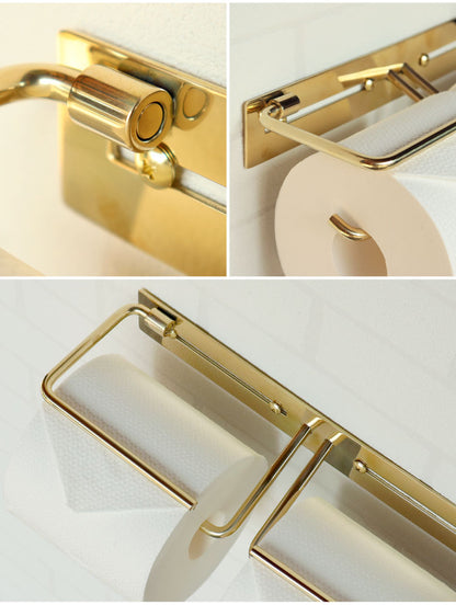 真鍮トイレットペーパーホルダー Fran ダブル トイレットペーパー ゴールド クラシック ペーパーホルダー 高級感 トイレ 収納 コンパクト 省スペース 新生活 おしゃれ かわいい 北欧(代引不可)