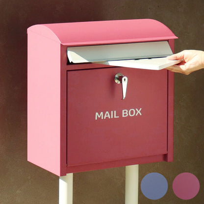 スタンドポスト くすみカラー 大容量 置き型 鍵付き 郵便ポスト 郵便受け 一戸建て用 大きい A4 簡単設置 工事不要 置くだけ シリンダー錠 錆びにくい 新築 シンプル おしゃれ かわいい(代引不可)