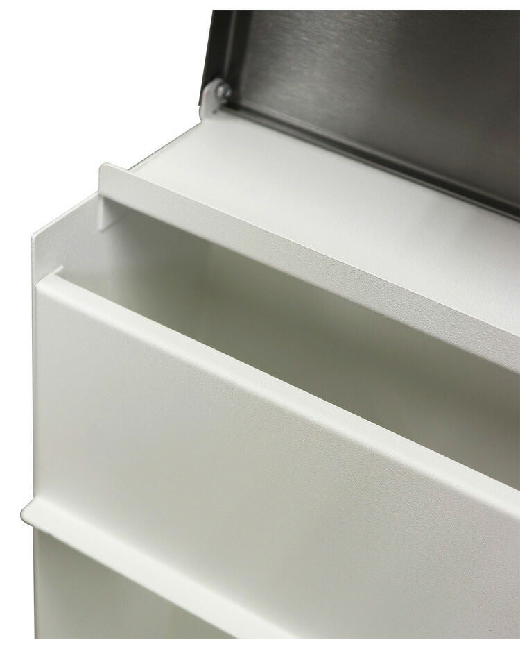 スタンドポスト 工事不要 シリンダー錠 郵便ポスト 郵便受け 新聞受け メールボックス ポスト 玄関 ブラック ホワイト レターパックライト 投函可能 おしゃれ 北欧 新築 一戸建て用 一軒家(代引不可)