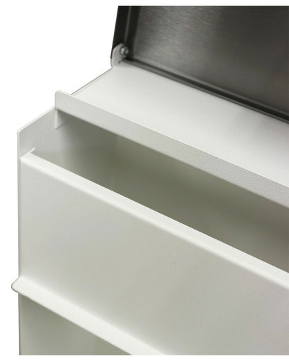 スタンドポスト 工事不要 シリンダー錠 郵便ポスト 郵便受け 新聞受け メールボックス ポスト 玄関 ブラック ホワイト レターパックライト 投函可能 おしゃれ 北欧 新築 一戸建て用 一軒家(代引不可)