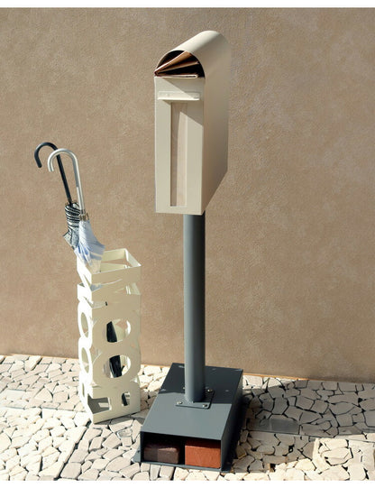 ポスト 置き型 スリム型 スタンド 郵便ポスト 前入れ後出し 裏蓋 一戸建て 鍵付き ダイヤル錠 A4 大容量 大きい ステンレス 北欧 門柱 置くだけ 埋め込み 郵便受け メールボックス 新聞受け おしゃれ(代引不可)