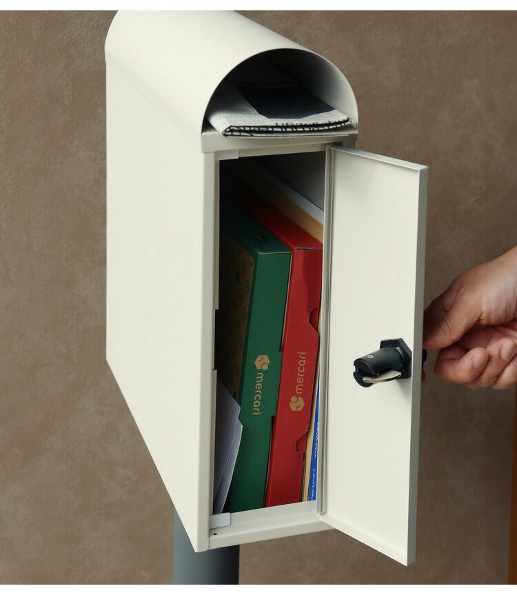 ポスト 置き型 スリム型 スタンド 郵便ポスト 前入れ後出し 裏蓋 一戸建て 鍵付き ダイヤル錠 A4 大容量 大きい ステンレス 北欧 門柱 置くだけ 埋め込み 郵便受け メールボックス 新聞受け おしゃれ(代引不可)