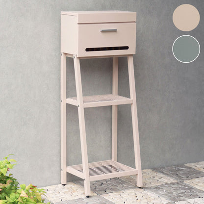 スタンドポスト スリット付き 郵便ポスト 郵便受け メールポスト メール便対応 大型 大きめ投函口 大容量 鍵付き 置き配対応 デリバリー 錆びにくい 一戸建て用 置き型 工事不要 シンプル おしゃれ(代引不可)