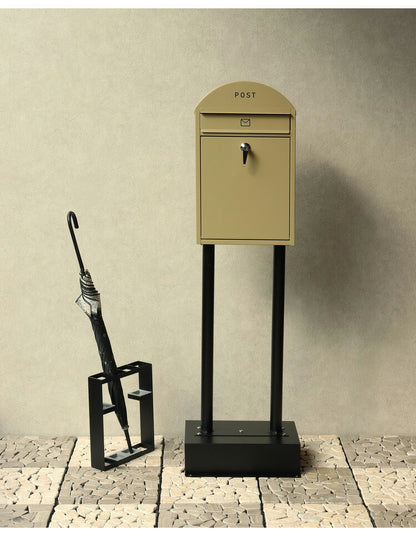 郵便ポスト鍵付き 錆びにくい スタンドタイプ 郵便受け 置き型 スタンドポスト 置き型ポスト メールボックス 新聞受け 鍵付き スタンド式 大容量 ポスト付き 家庭用 屋外 おしゃれ 北欧(代引不可)