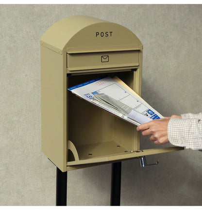 郵便ポスト鍵付き 錆びにくい スタンドタイプ 郵便受け 置き型 スタンドポスト 置き型ポスト メールボックス 新聞受け 鍵付き スタンド式 大容量 ポスト付き 家庭用 屋外 おしゃれ 北欧(代引不可)