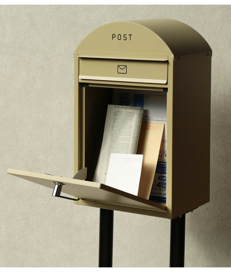 郵便ポスト鍵付き 錆びにくい スタンドタイプ 郵便受け 置き型 スタンドポスト 置き型ポスト メールボックス 新聞受け 鍵付き スタンド式 大容量 ポスト付き 家庭用 屋外 おしゃれ 北欧(代引不可)