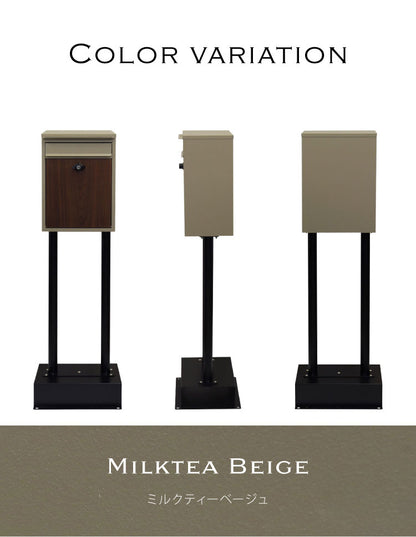 スタンドポスト 置くだけ 簡易組み立て ガルバナイズド処理 錆びにくい おしゃれ 北欧 シンプル 一戸建て用 一軒家 郵便ポスト メールボックス 置き型 スリム 郵便受け 新聞受け(代引不可)