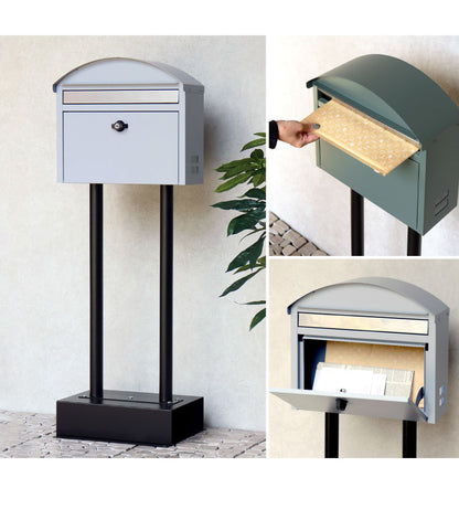 スタンドポスト Aron アロン 盗難防止 ロック付き 郵便ポスト 郵便受け 新聞受け スタンドタイプ 自立 宅配 郵便 メール便 置き配 玄関 戸建て 一軒家 マンション アパート(代引不可)