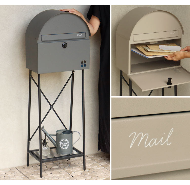 スタンドポスト Karon カロン スタンドタイプ セキュリティ スリット窓 アジャスター付き SDM-091 SDM-092 MOJYU スタンドタイプ 置き型ポスト メールボックス 新聞受け 宅配ボックス 置き配(代引不可)