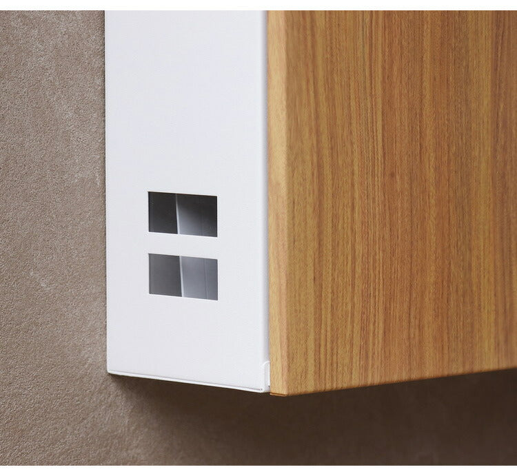 壁掛けポスト メールボックス 郵便ポスト 郵便受け ポスト 玄関 木目 ブラウン ホワイト スリット窓 シリンダー錠 木目調 デザインポスト レトロ コンパクト スタイリッシュ(代引不可)