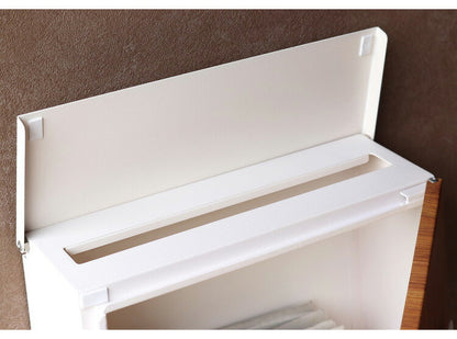 壁掛けポスト メールボックス 郵便ポスト 郵便受け ポスト 玄関 木目 ブラウン ホワイト スリット窓 シリンダー錠 木目調 デザインポスト レトロ コンパクト スタイリッシュ(代引不可)