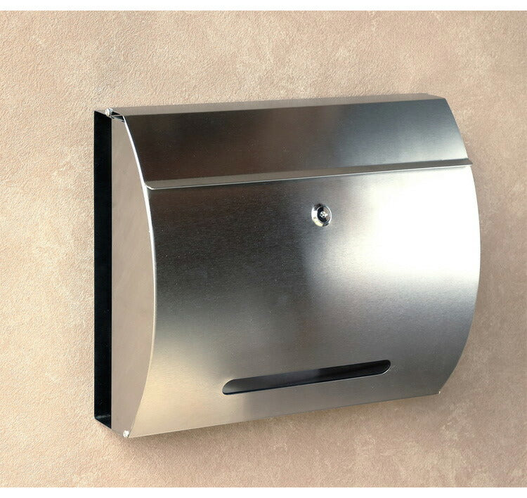 壁掛けポスト 郵便ポスト 大容量 ステンレス 大型 ポスト 壁掛け 壁付け メール便対応 ネコポス対応 一戸建て 鍵付き A4サイズ 北欧 レトロ 郵便 郵便受け メールボックス 新聞受け(代引不可)