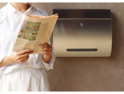 壁掛けポスト 郵便ポスト 大容量 ステンレス 大型 ポスト 壁掛け 壁付け メール便対応 ネコポス対応 一戸建て 鍵付き A4サイズ 北欧 レトロ 郵便 郵便受け メールボックス 新聞受け(代引不可)