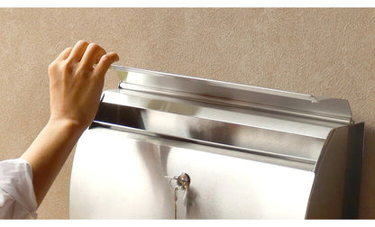 壁掛けポスト 郵便ポスト 大容量 ステンレス 大型 ポスト 壁掛け 壁付け メール便対応 ネコポス対応 一戸建て 鍵付き A4サイズ 北欧 レトロ 郵便 郵便受け メールボックス 新聞受け(代引不可)