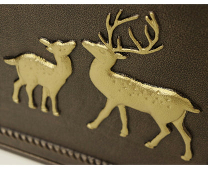 壁掛けポスト 鋳物製 鹿 郵便ポスト アンティーク風 鋳物 A4サイズ レターパック 大きめ 大容量 横開き扉 鋳造加工 ブロンズ グリーン ブラウン 郵便受け ヴィンテージ シンプル レトロ おしゃれ(代引不可)