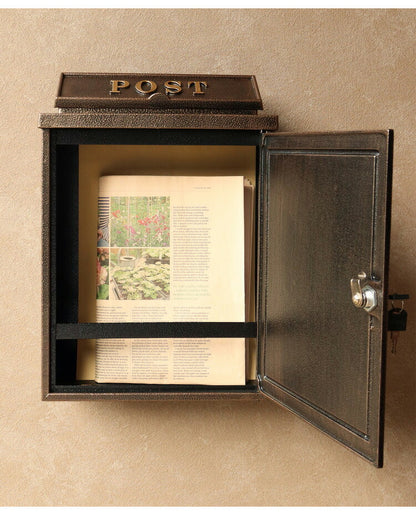 壁掛けポスト 鋳物製 音符 郵便ポスト アンティーク風 鋳物 A4サイズ レターパック 大きめ 大容量 横開き扉 鋳造加工 ブロンズ グリーン ブラウン 郵便受け ヴィンテージ シンプル レトロ おしゃれ(代引不可)