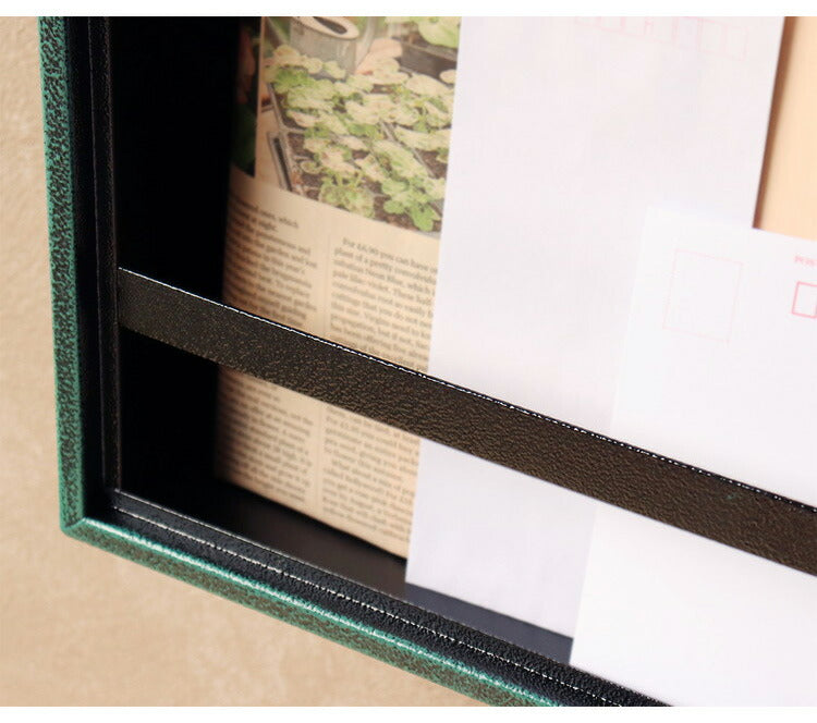 壁掛けポスト 鋳物製 クローバー 郵便ポスト アンティーク風 鋳物 A4サイズ レターパック 大きめ 大容量 横開き扉 鋳造加工 ブロンズ グリーン ブラウン 郵便受け ヴィンテージ シンプル(代引不可)