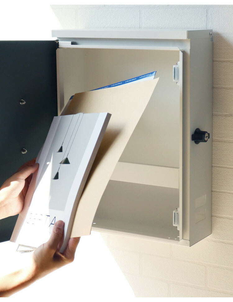 郵便ポスト キーロック式 壁掛け ステンレス 鍵2個付き さびにくい 大型 A4サイズ対応 窓付 鍵付 壁付け 軽量 北欧 ナチュラル ポスト 郵便受け 郵便 メールボックス 壁掛けポスト 壁付けポスト(代引不可)