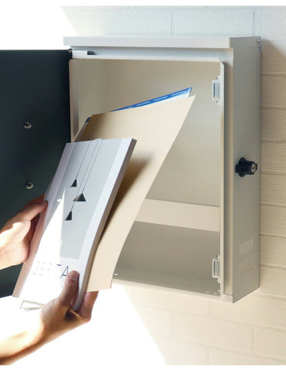 郵便ポスト キーロック式 壁掛け ステンレス 鍵2個付き さびにくい 大型 A4サイズ対応 窓付 鍵付 壁付け 軽量 北欧 ナチュラル ポスト 郵便受け 郵便 メールボックス 壁掛けポスト 壁付けポスト(代引不可)