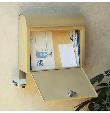 郵便ポスト 錆びにくい 鍵付き 壁掛けポスト ポスト 壁掛け ウォールポスト 壁付けポスト 郵便受け メールボックス 新聞受け 鍵付き 大容量 壁掛けタイプ 壁付けタイプ ポスト付き おしゃれ(代引不可)