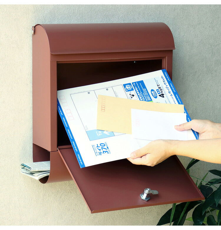 郵便ポスト 錆びにくい 鍵付き 壁掛けポスト ポスト 壁掛け ウォールポスト 壁付けポスト 郵便受け メールボックス 新聞受け 鍵付き 大容量 壁掛けタイプ 壁付けタイプ ポスト付き おしゃれ(代引不可)