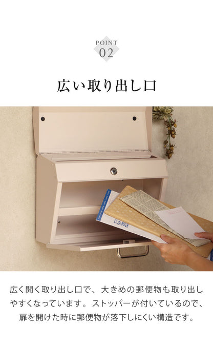 壁掛けポスト Dafne 壁掛け メールボックス 壁付け 宅配 郵便 郵便受け さびにくい 錆びにくい 小型 屋外 置き配 玄関 戸建て 省スペース コンパクト 大容量 一軒家 マンション アパート ダフネ(代引不可)
