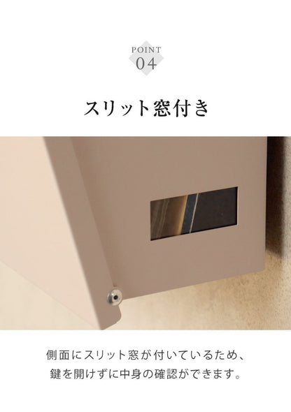壁掛けポスト Dafne 壁掛け メールボックス 壁付け 宅配 郵便 郵便受け さびにくい 錆びにくい 小型 屋外 置き配 玄関 戸建て 省スペース コンパクト 大容量 一軒家 マンション アパート ダフネ(代引不可)