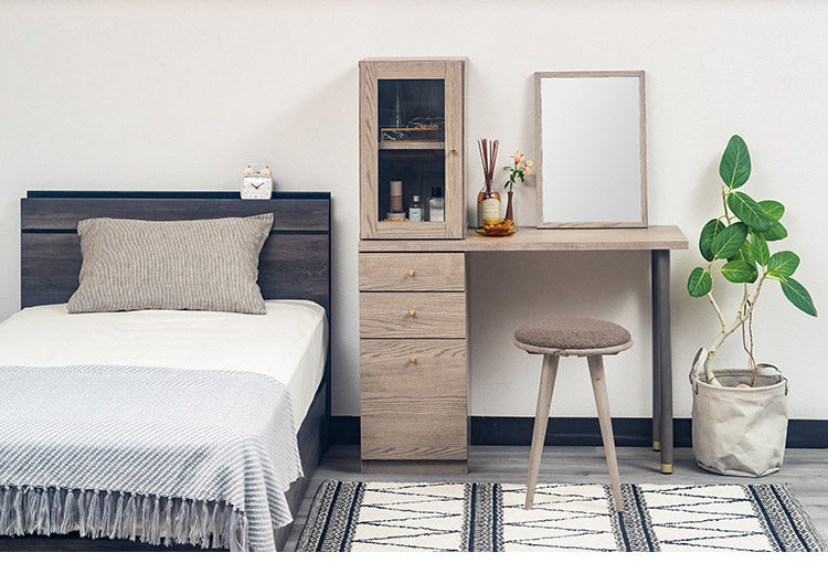 ドレッサーデスク ミラー 2点セット デスク 幅100cm 長方形 鏡 幅35×高さ50cm 化粧台 メイク台 引き出し 収納 コンパクト 木製 インテリア 机 リビング おしゃれ 北欧 かわいい 女性 テーブル(代引不可)