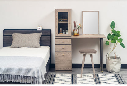 ドレッサーデスク ミラー 2点セット デスク 幅100cm 長方形 鏡 幅35×高さ50cm 化粧台 メイク台 引き出し 収納 コンパクト 木製 インテリア 机 リビング おしゃれ 北欧 かわいい 女性 テーブル(代引不可)