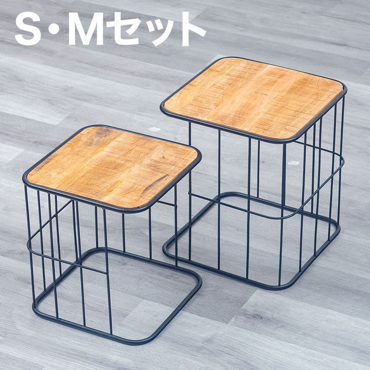 サイドテーブル アデル S・Mセット インテリア テーブル デスク 机 リビングテーブル つくえ サイドテーブル ナイトテーブル ソファーテーブル ベッドテーブル ミニテーブル ソファテーブル(代引不可)