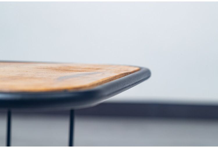 サイドテーブル S・M2点セット ナイトテーブル 天然木 アイアン シンプル ヴィンテージ おしゃれ 北欧 シンプル コンパクト新生活 一人暮らし(代引不可)