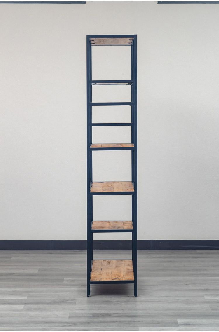 オープンシェルフ 幅80cm ハイシェルフ 天然木 オープンラック フリーラック アイアン おしゃれ 北欧 ディスプレイラック 飾り棚 ヴィンテージ アンティーク インダストリアル 雑貨 小物 収納(代引不可)