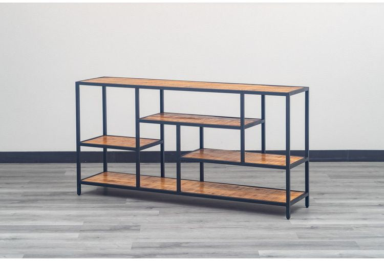 オープンシェルフ 幅150cm ローシェルフ 天然木 オープンラック フリーラック アイアン おしゃれ 北欧 ディスプレイラック 飾り棚 ヴィンテージ アンティーク インダストリアル 雑貨 小物 収納(代引不可)