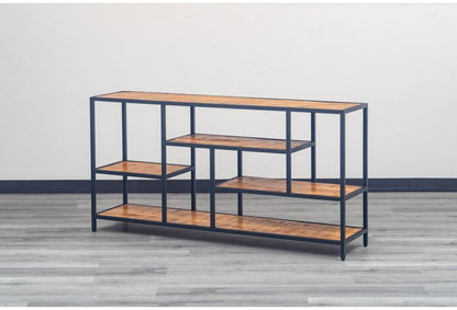 オープンシェルフ 幅150cm ローシェルフ 天然木 オープンラック フリーラック アイアン おしゃれ 北欧 ディスプレイラック 飾り棚 ヴィンテージ アンティーク インダストリアル 雑貨 小物 収納(代引不可)