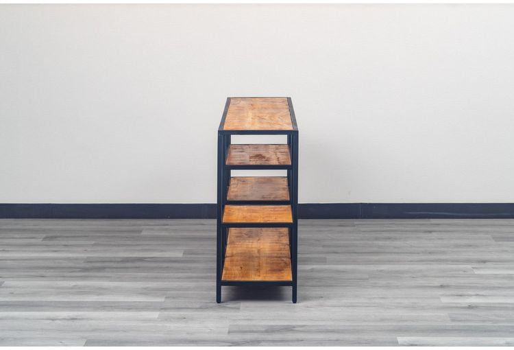 オープンシェルフ 幅150cm ローシェルフ 天然木 オープンラック フリーラック アイアン おしゃれ 北欧 ディスプレイラック 飾り棚 ヴィンテージ アンティーク インダストリアル 雑貨 小物 収納(代引不可)