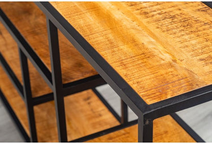 オープンシェルフ 幅150cm ローシェルフ 天然木 オープンラック フリーラック アイアン おしゃれ 北欧 ディスプレイラック 飾り棚 ヴィンテージ アンティーク インダストリアル 雑貨 小物 収納(代引不可)