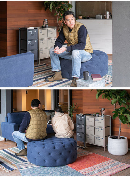 円形 スツール オットマン 完成品 コットン100%帆布生地 撥水加工 丸型 おしゃれ かわいい 椅子 北欧 イス チェア 1人掛けソファ ソファ 新生活 一人暮らし(代引不可)