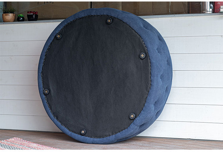 円形 スツール オットマン 完成品 コットン100%帆布生地 撥水加工 丸型 おしゃれ かわいい 椅子 北欧 イス チェア 1人掛けソファ ソファ 新生活 一人暮らし(代引不可)