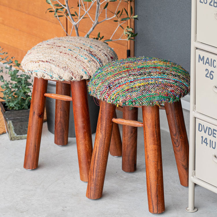 スツール キッズ 木製 天然木 シルク コットン 腰掛け いす 椅子 イス おしゃれ 北欧 モダン シンプル カラフル 新生活 一人暮らし(代引不可)