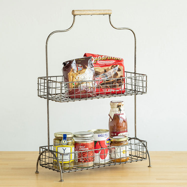 キッチンラック スパイスラック キッチン収納 スチール アンティーク調 おしゃれ シンプル 軽量 かわいい ヴィンテージ 新生活 一人暮らし(代引不可)