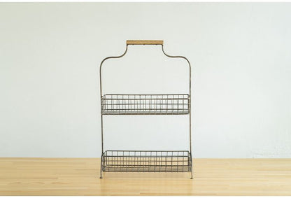 キッチンラック スパイスラック キッチン収納 スチール アンティーク調 おしゃれ シンプル 軽量 かわいい ヴィンテージ 新生活 一人暮らし(代引不可)