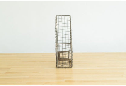 A4ファイルスタンド ワイヤー 軽量 ヴィンテージ アンティーク調 経年変化 本棚 ブックスタンド ファイル 収納 デスク整理(代引不可)