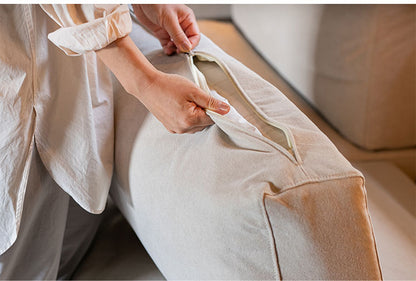 3人掛け ローソファ 幅195cm コットン100%帆布生地 羽毛 木脚 完成品 おしゃれ 北欧 シンプル 3人用 2人用 2人掛け 新生活 一人暮らし(代引不可)