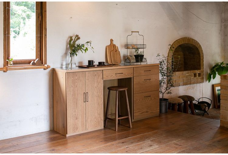 ワイズ 幅60cm 観音開きタイプ カウンター キャビネット 日本製 天然木 木製 おしゃれ シンプル 北欧 かわいい 新生活 一人暮らし(代引不可)