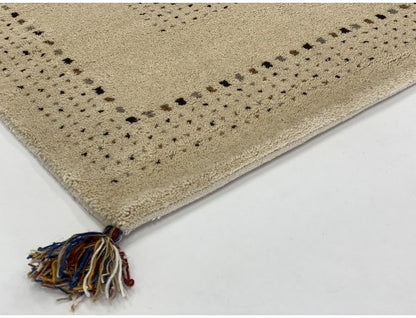 ラグ 90×130cm ウール コットン 天然素材 オールシーズン シンプル おしゃれ 北欧 絨毯 カーペット マット リビングマット 新生活 一人暮らし(代引不可)