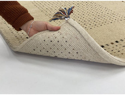 ラグ 90×130cm ウール コットン 天然素材 オールシーズン シンプル おしゃれ 北欧 絨毯 カーペット マット リビングマット 新生活 一人暮らし(代引不可)