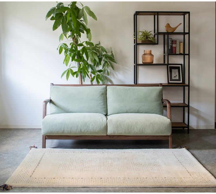 ラグ 130×190cm ウール コットン 天然素材 オールシーズン シンプル おしゃれ 北欧 絨毯 カーペット マット リビングマット 新生活 一人暮らし(代引不可)