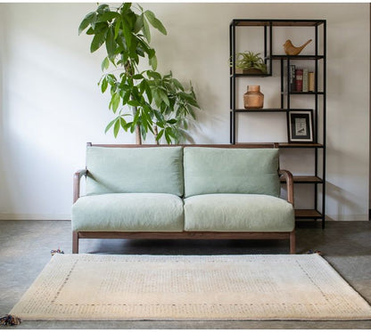 ラグ 130×190cm ウール コットン 天然素材 オールシーズン シンプル おしゃれ 北欧 絨毯 カーペット マット リビングマット 新生活 一人暮らし(代引不可)