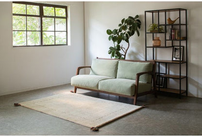 ラグ 130×190cm ウール コットン 天然素材 オールシーズン シンプル おしゃれ 北欧 絨毯 カーペット マット リビングマット 新生活 一人暮らし(代引不可)